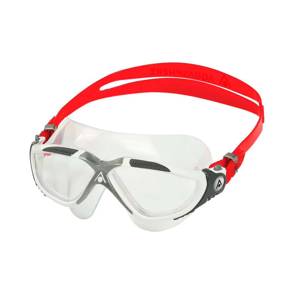 AquaSphere Vista White/Grey - Clear Lens - Endurance Sport