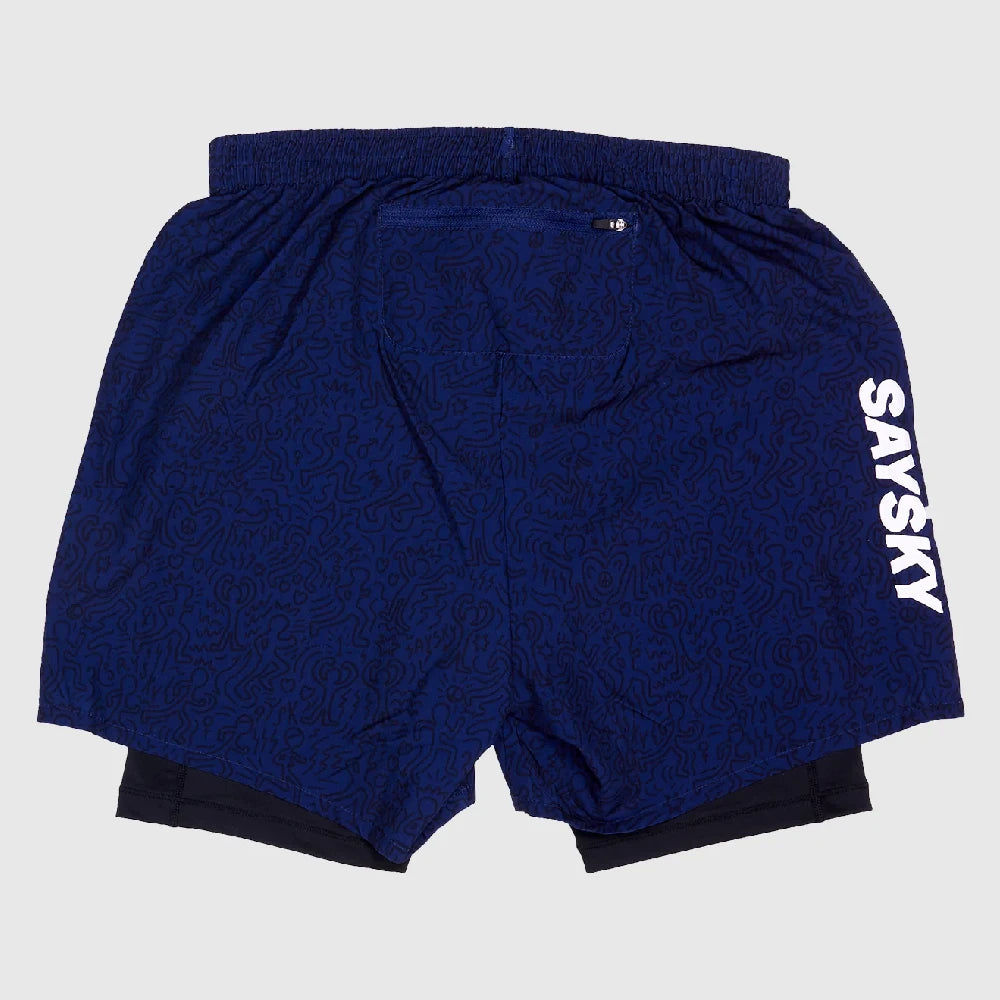 SAYSKY CC Pace 2 in 1 Shorts 5" - Blue - Endurance Sport