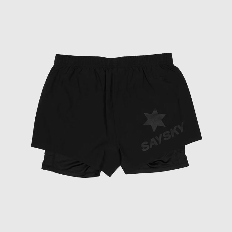 SAYSKY Wmns 2 in 1 Pace short 3" - Black - Endurance Sport
