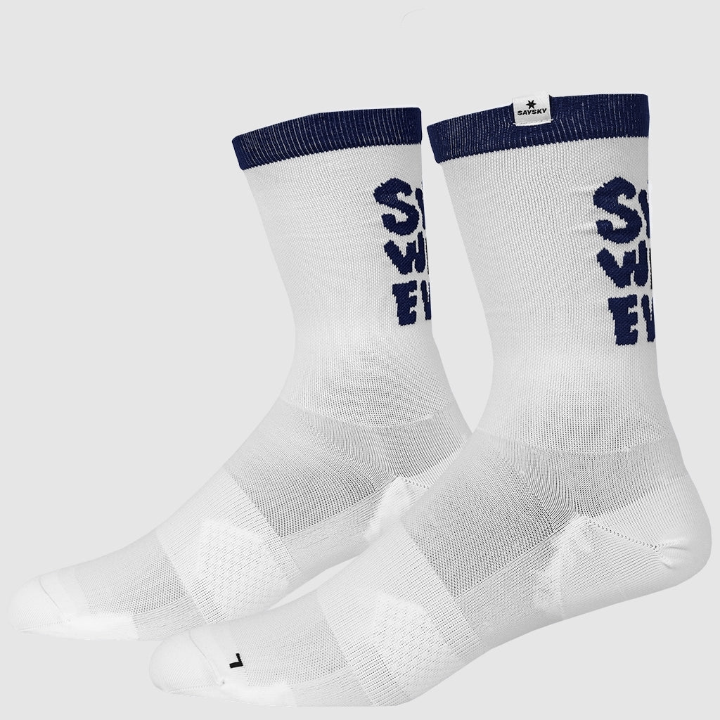 SAYSKY High Combat Socks - White/Sub Whatever - Endurance Sport