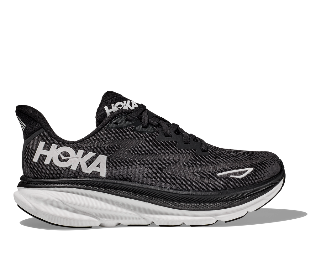 Hoka Clifton 9 Herre - Black/White - Endurance Sport