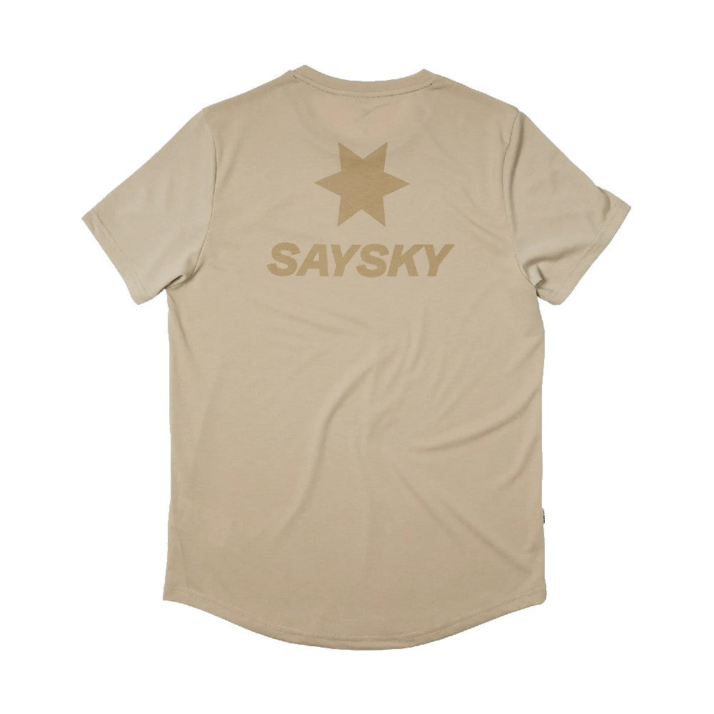 SAYSKY Logo Motion T-Shirt - Beige - Endurance Sport