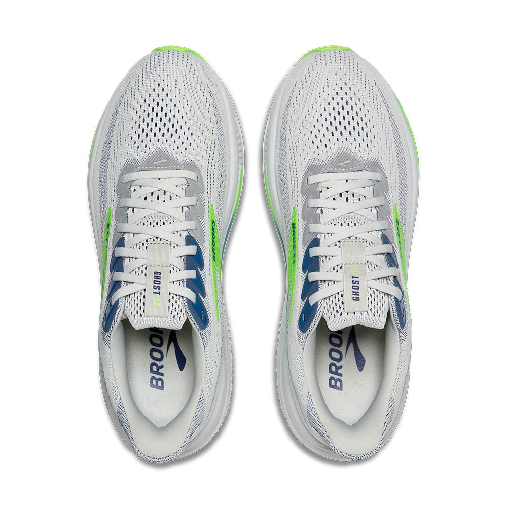 Brooks Ghost 17 Herre - Oyster/Beacon Blue/Gecko - Endurance Sport