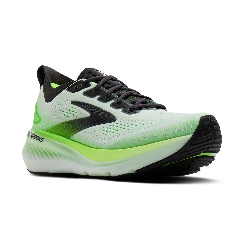 Brooks Glycerin GTS 23 Herre - White/Phantom/Green Gecko - Endurance Sport