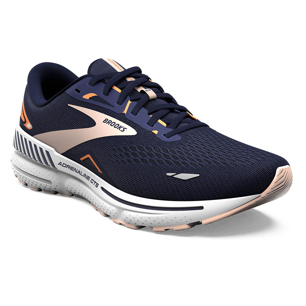 Brooks Adrenaline GTS 23 Dame - Peacoat/Tangerine/Peach - Endurance Sport