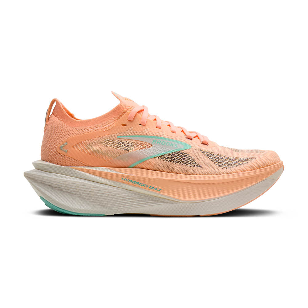 Brooks Hyperion Max 3 Dame - Coral/Yucca/Coconut - Endurance Sport
