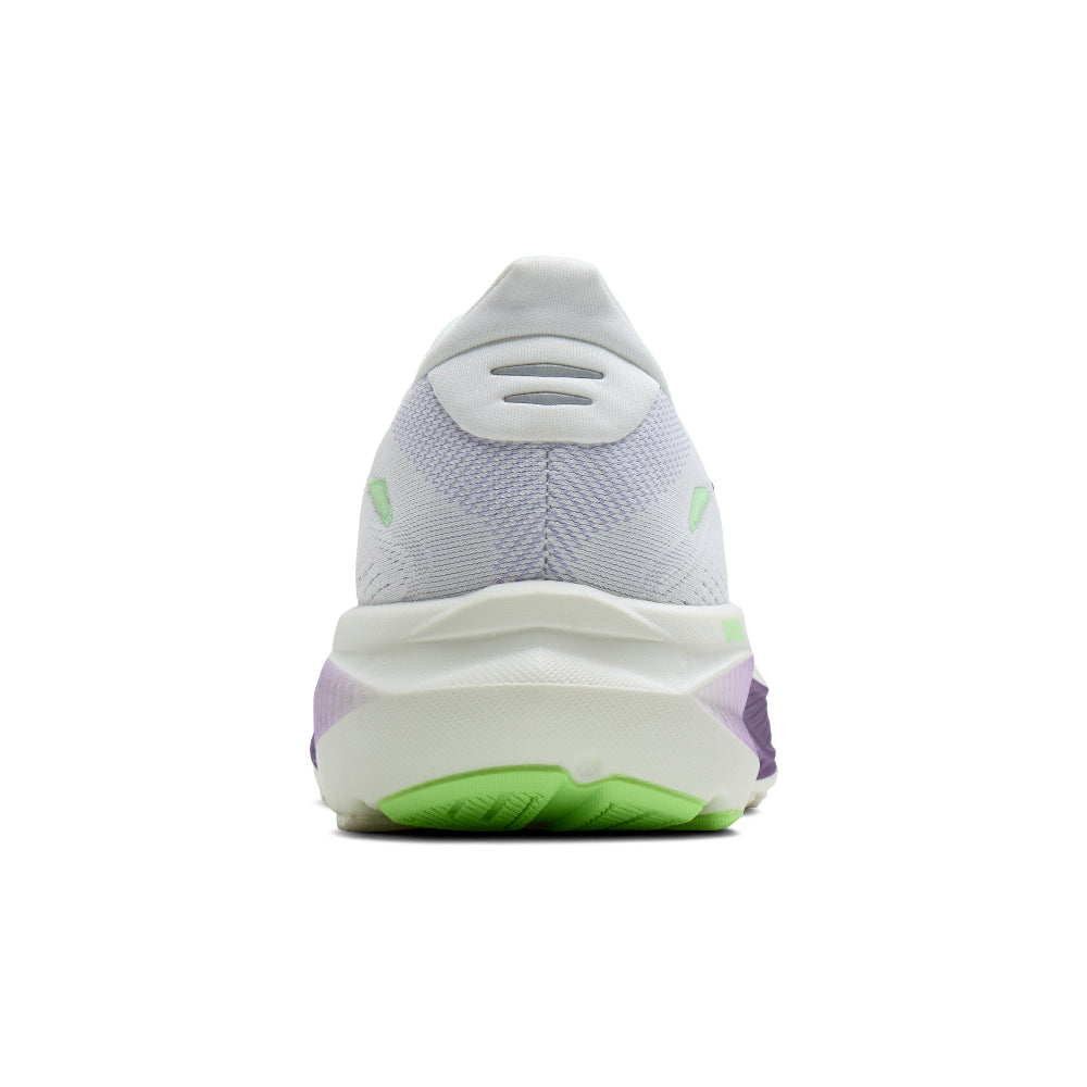 Brooks Ghost 18 Dame - White/Purple Hebe/Green - Endurance Sport