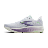 Brooks Ghost 18 Dame - White/Purple Hebe/Green - Endurance Sport
