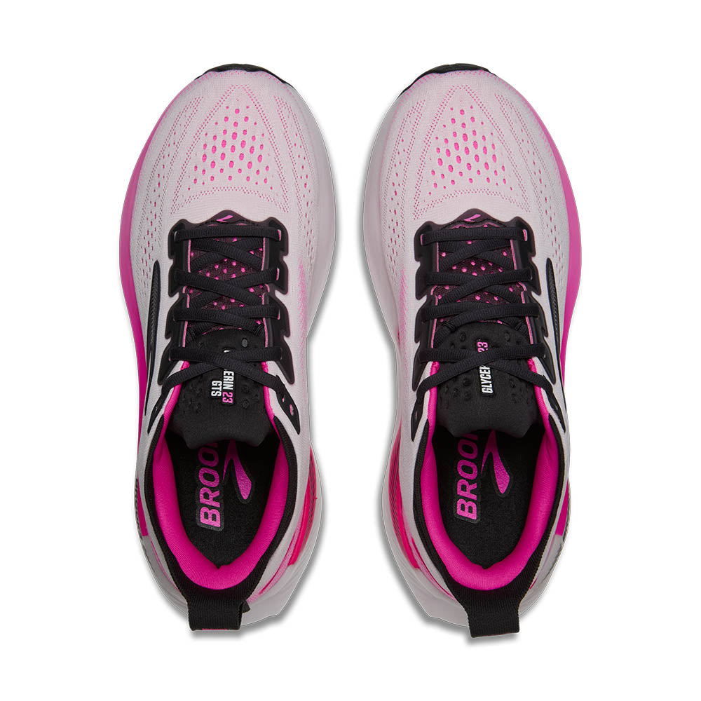 Brooks Glycerin GTS 23 Dame - White/Phantom/Cyber Pink - Endurance Sport