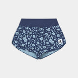 Blue floral-patterned pet accessory on a white background
