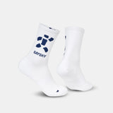 Saysky Combat High Socks - White: Checks of Edo