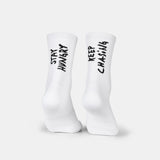 Saysky Combat High Socks - White: Stay Hungry