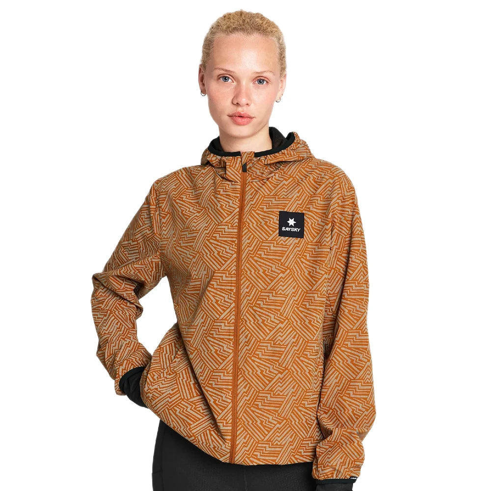 SAYSKY W Reflective Blaze Jacket - ORANGE AOP - Endurance Sport