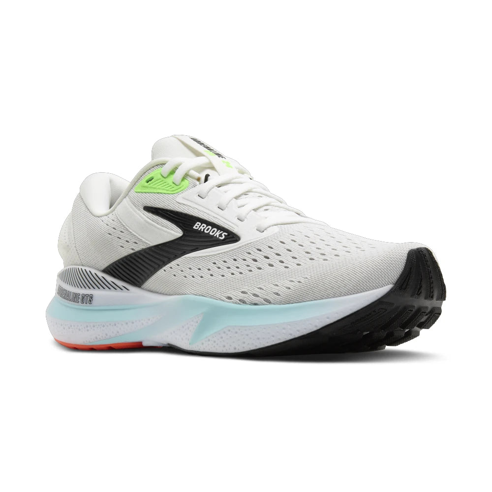 Brooks Mens Adrenaline GTS 24 - White/Gecko/Atomizer - Endurance Sport