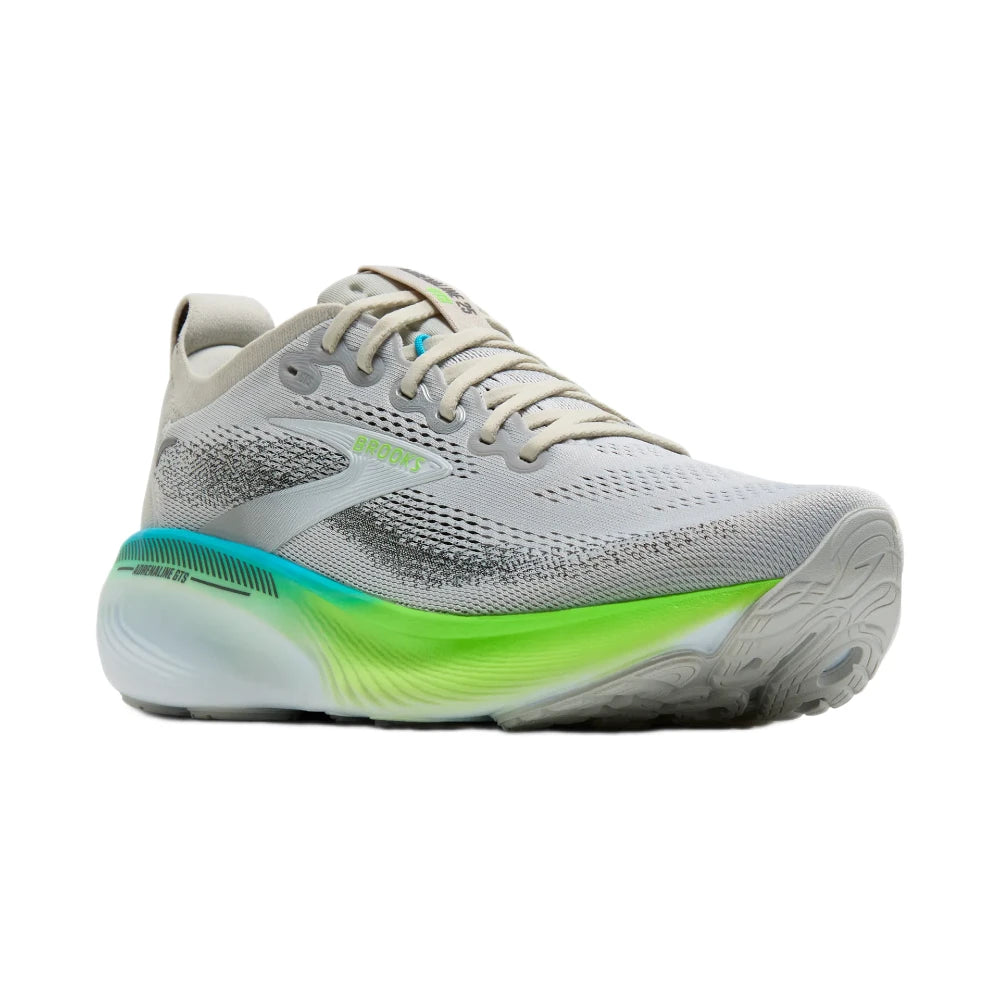 Brooks Mens Adrenaline GTS 25 - Oyster/Green Gecko/Blue - Endurance Sport