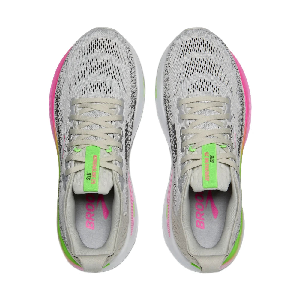 Brooks Adrenaline GTS 25 Dame - Oyster/Pink/Green - Endurance Sport