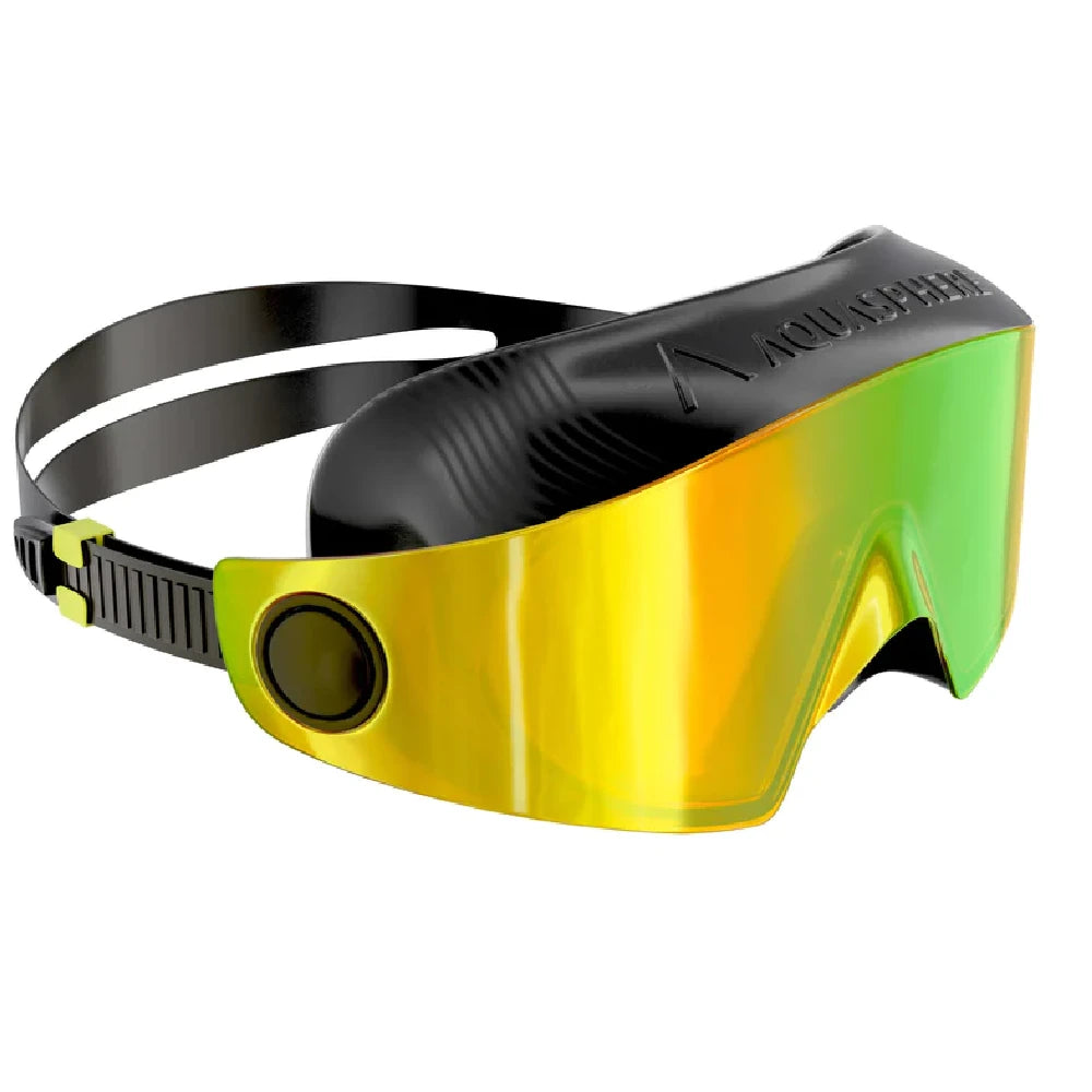 AquaSphere Defy.Ultra - Black/Yellow Titanium Mirror Lens - Endurance Sport