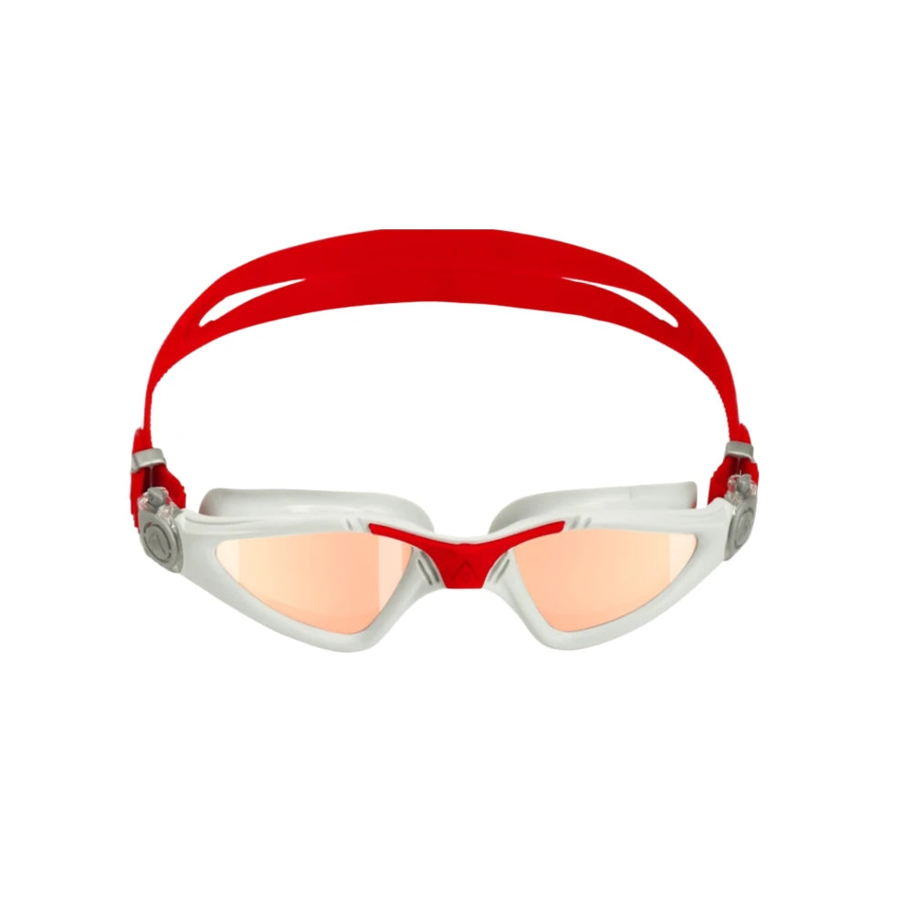 AquaSphere Kayenne Grey/Red - Iridescent Mirrored Lens - Endurance Sport