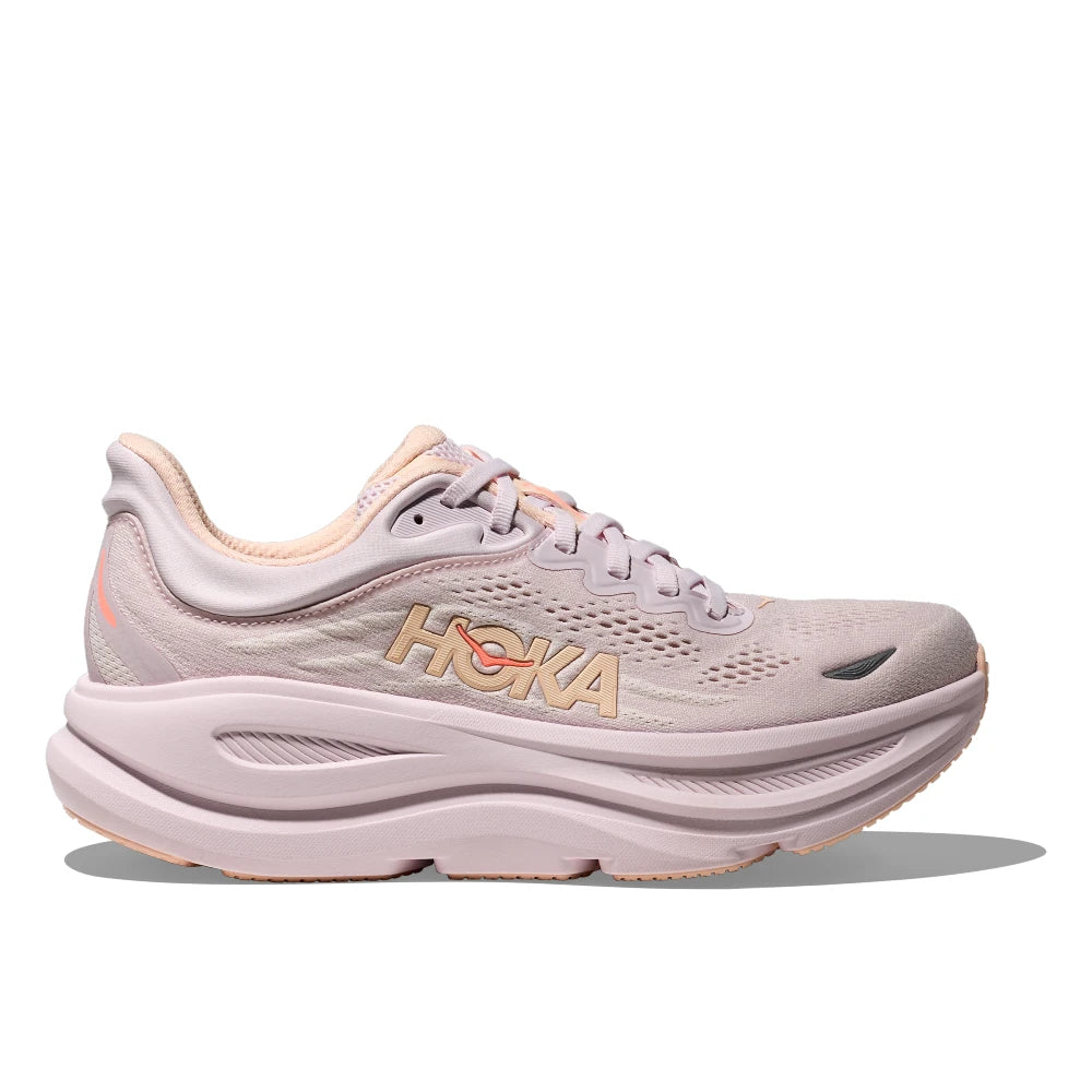Hoka Bondi 9 Dame - Liliac Cream / Tangerine Glow - Endurance Sport