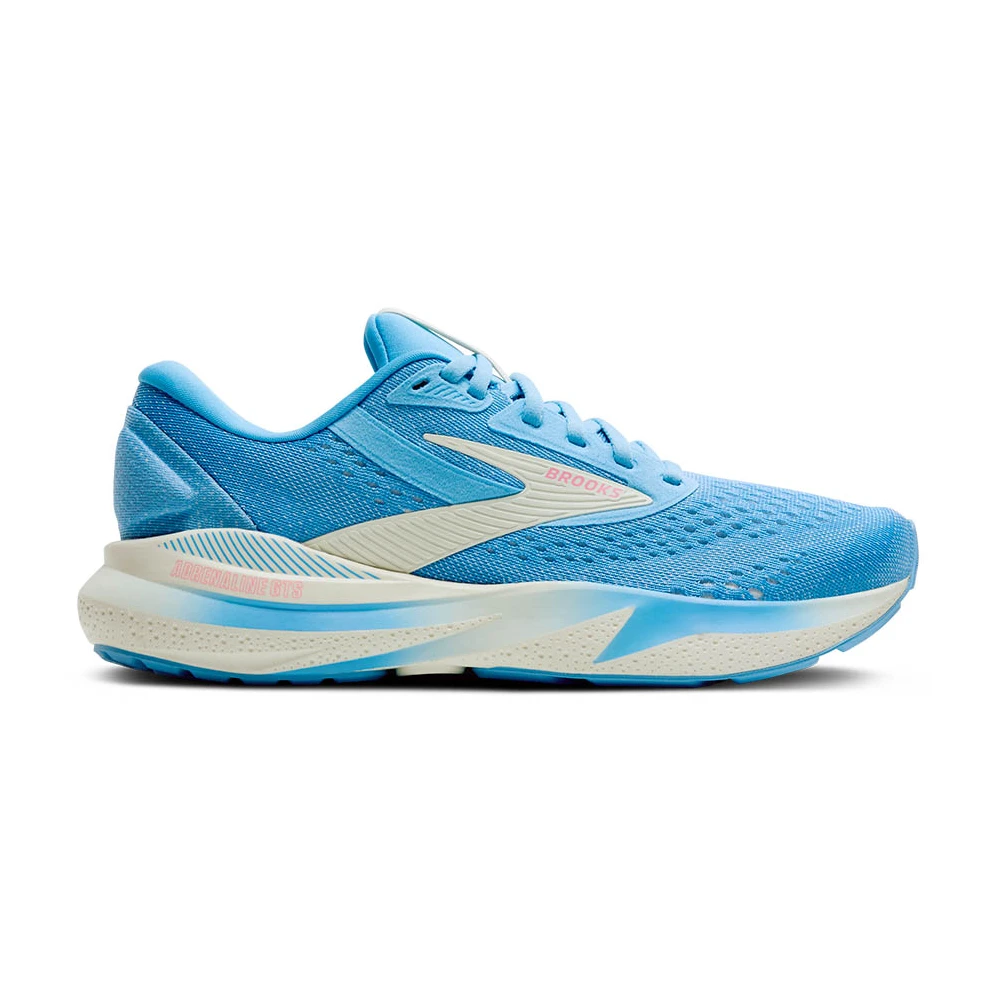 Brooks Adrenaline GTS 24 Dame - Bonnie Blue/Grey/Pink - Endurance Sport