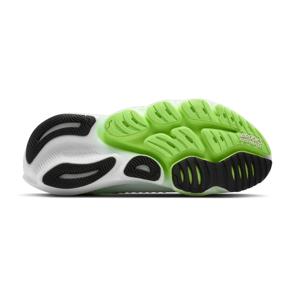 Brooks Glycerin Flex Herre - White/Green Gecko/Phantom - Endurance Sport