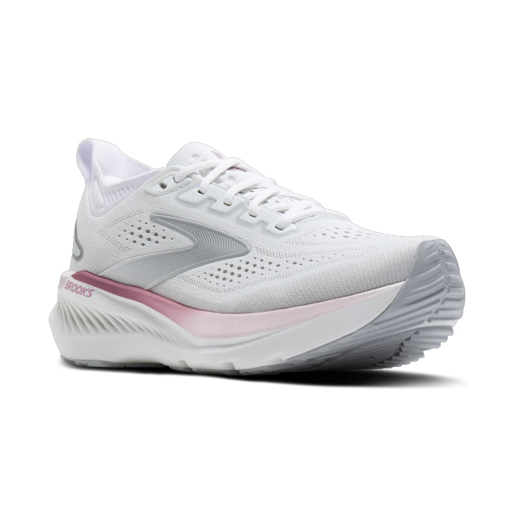 Brooks Glycerin GTS 23 Dame - White/Harbor Mist/Metallic - Endurance Sport