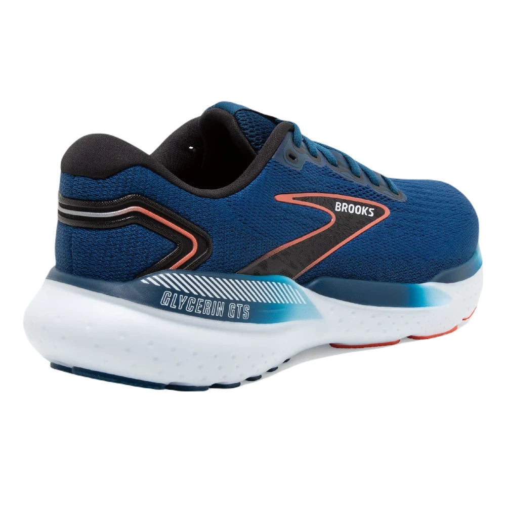 Brooks Glycerin GTS 21 Herre - Blue Opal/Black/Nasturtium set bagfra
