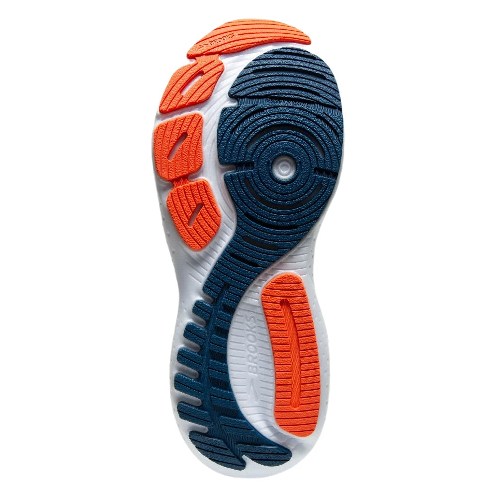Brooks Glycerin GTS 21 Herre - Blue Opal/Black/Nasturtium set fra bunden