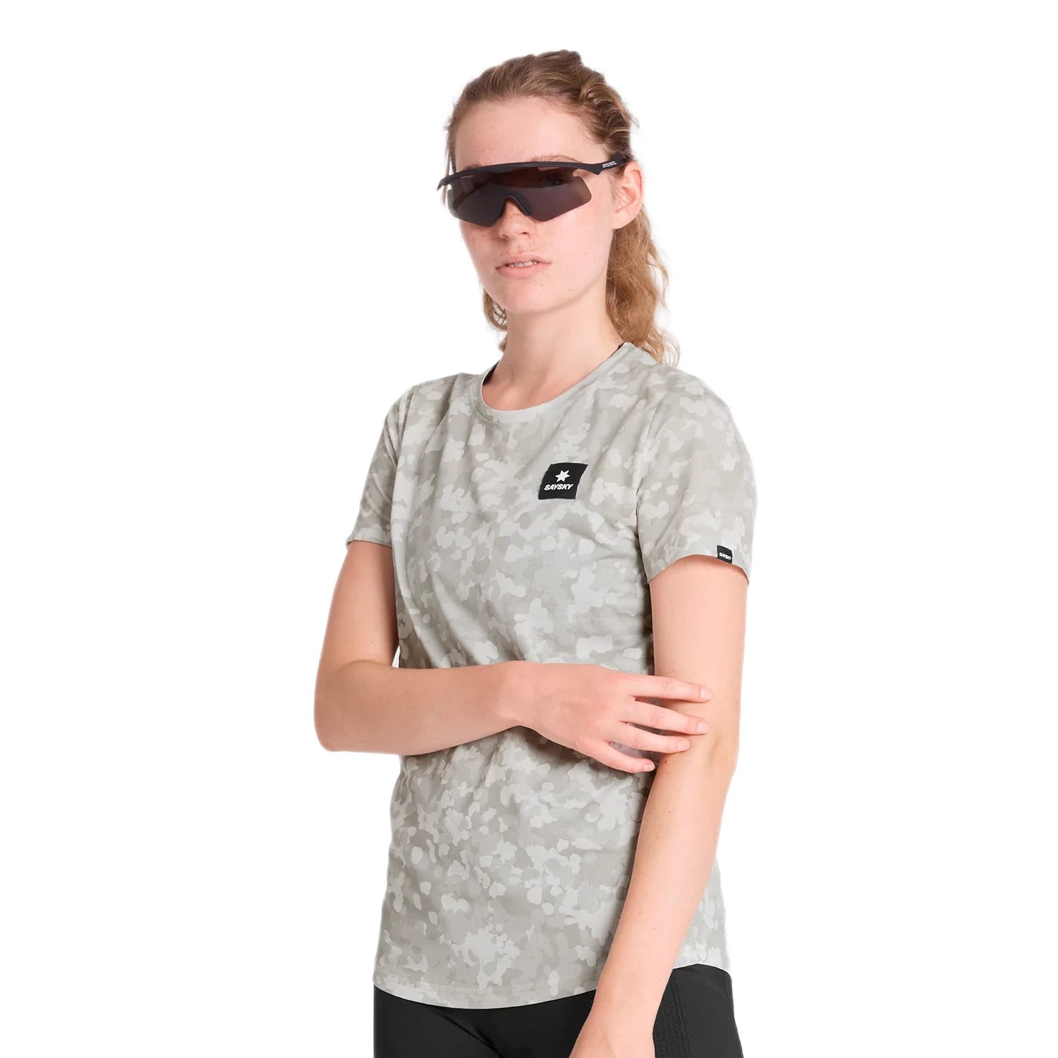 SAYSKY Womens Camo Combat T-shirt - Sand AOP - Endurance Sport