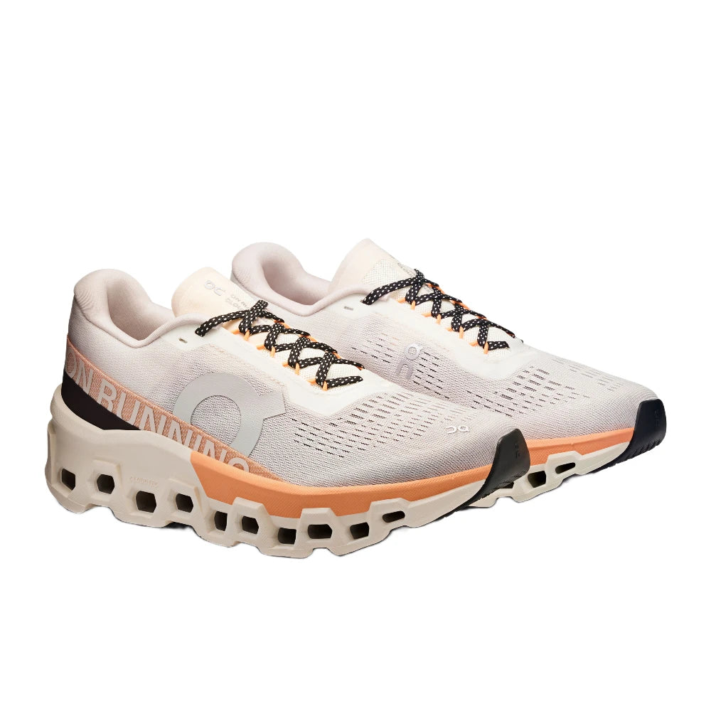 On Cloudmonster 2 Dame - Ivory/Tangerine - Endurance Sport