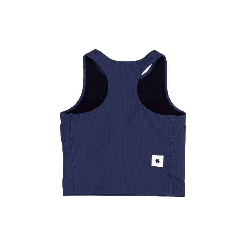 SAYSKY W Combat Rib Crop Top - Blue - Endurance Sport