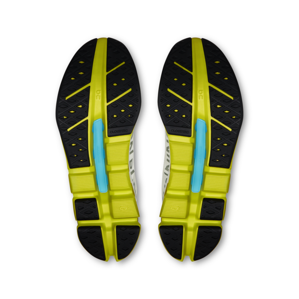 On Cloudflow 5 Dame -  White / Lime - Endurance Sport