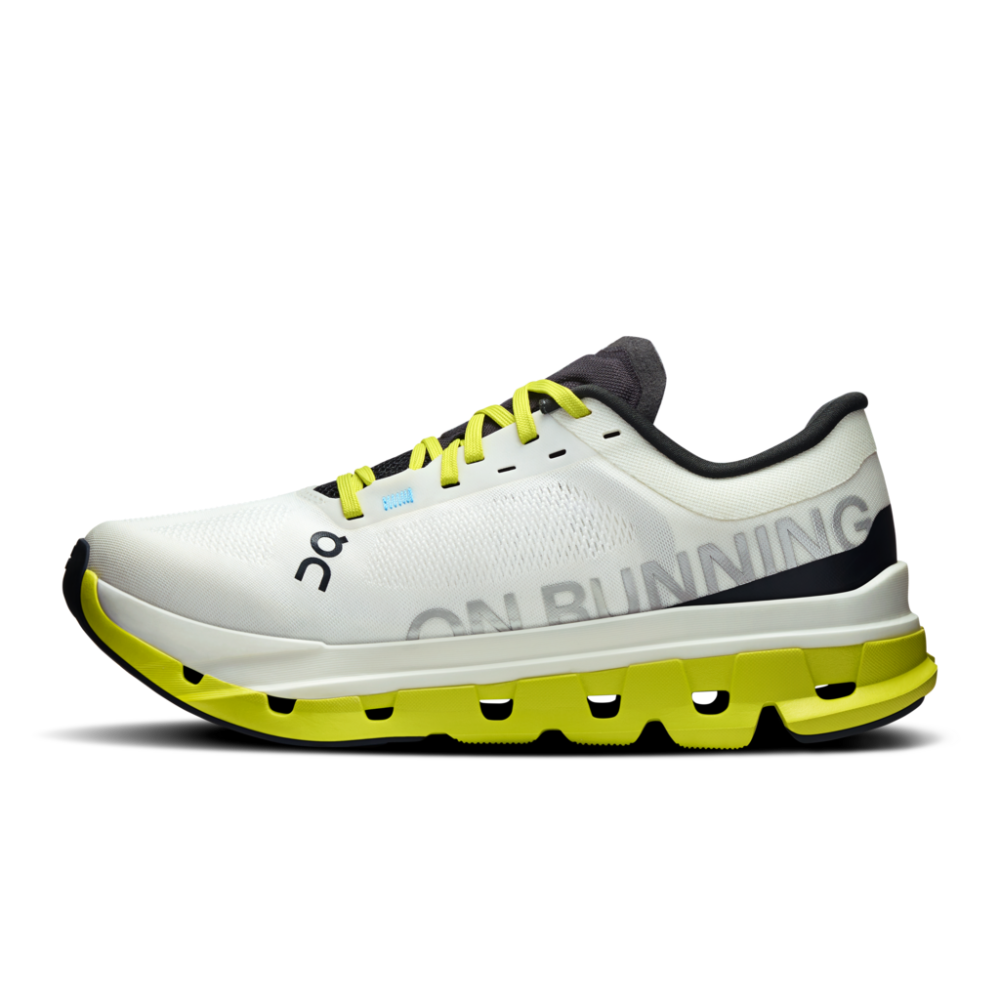 On Cloudflow 5 Dame -  White / Lime - Endurance Sport