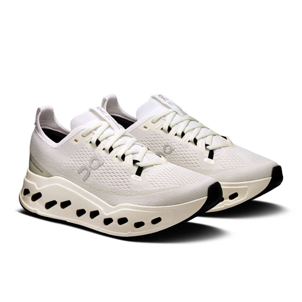 On Cloudsurfer Max Dame - White/White - Endurance Sport