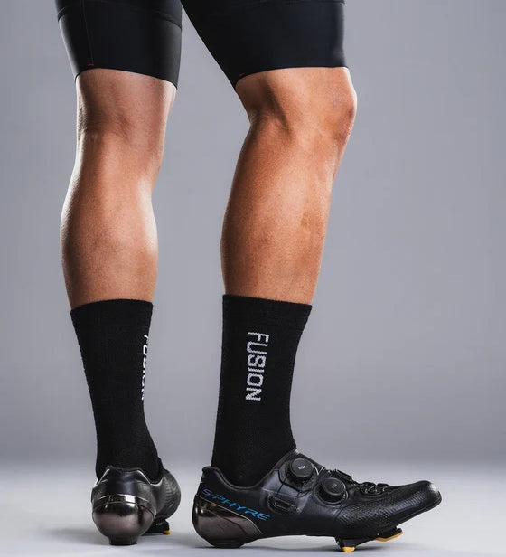 Fusion Cycling Sock Merino - Black