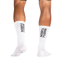 Fusion Cycling Sock - White