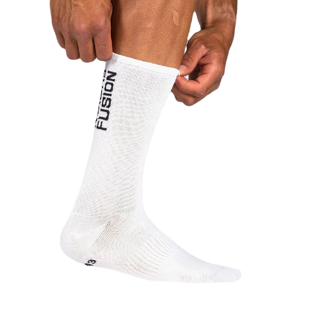 FUSION Cycling Sock White set fra siden