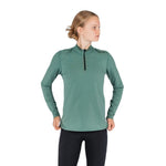 FUSION Wms C3 Zip Neck - Green - Endurance Sport