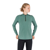 FUSION Wms C3 Zip Neck - Green - Endurance Sport
