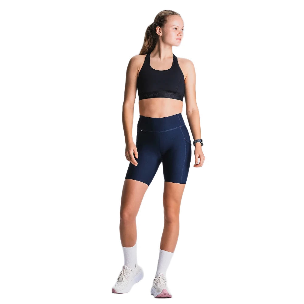 Fusion Womens Short Training Tights - Night Blue - Endurance Sport