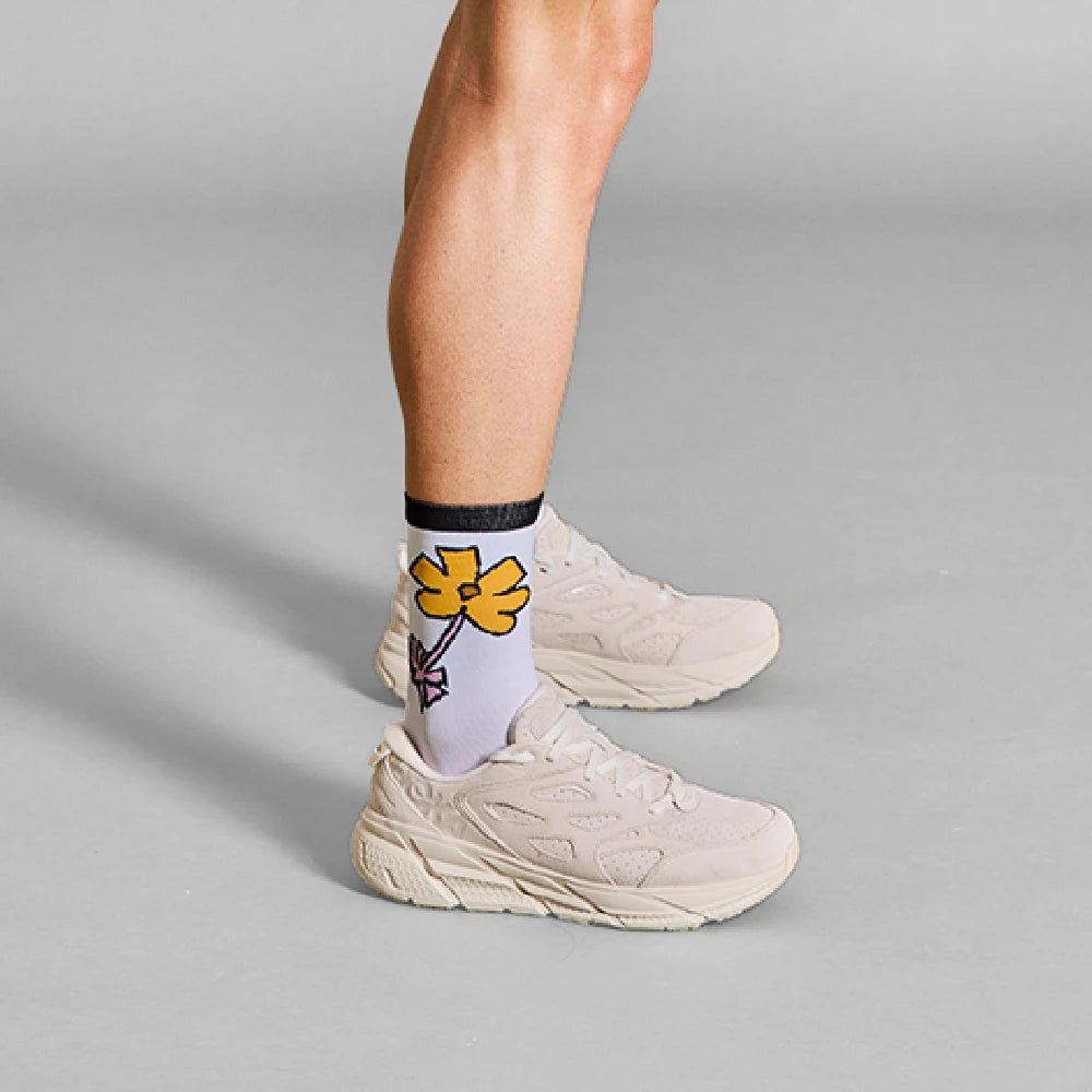Saysky Flower High Combat Socks - White - Endurance Sport