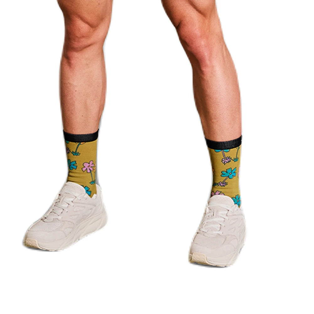 Saysky Flower High Combat Socks - Yellow - Endurance Sport