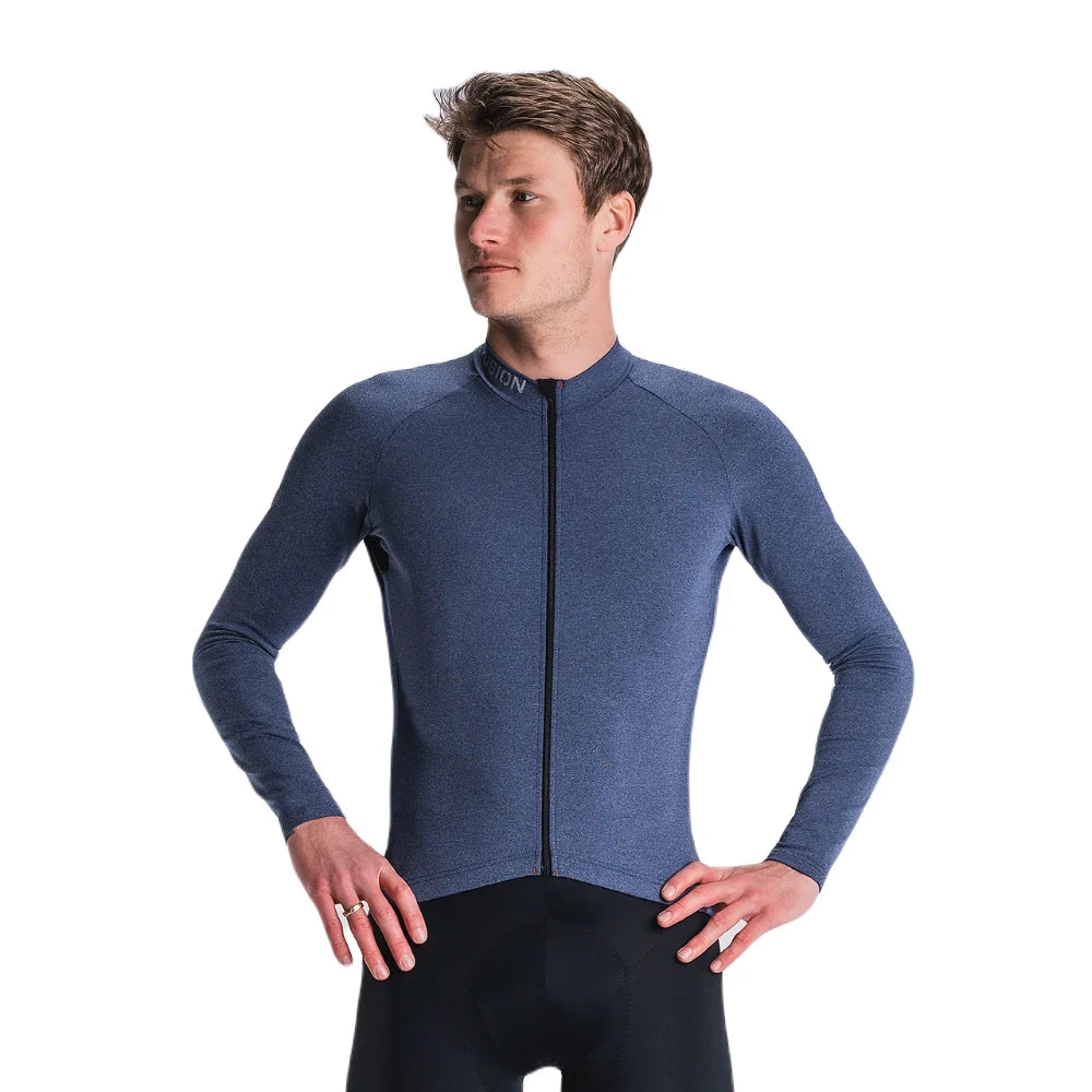 Fusion Mens Light LS Cycling Jersey - Night Blue - Endurance Sport