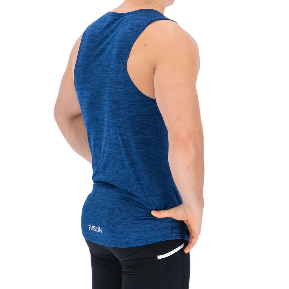 Fusion Mens C3 Singlet - Night/Blue set fra siden