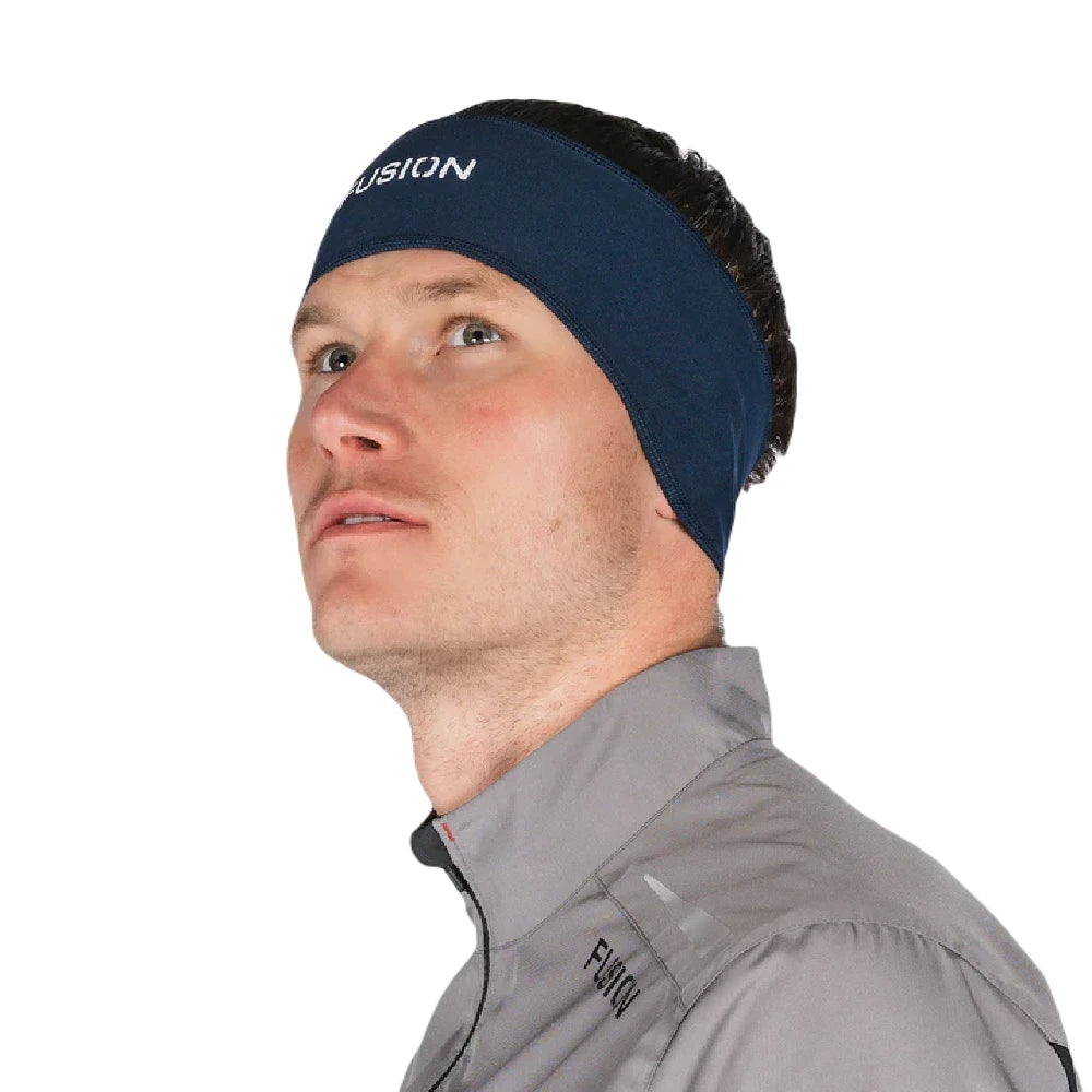 Fusion Run Headband - Night Blue set fra siden