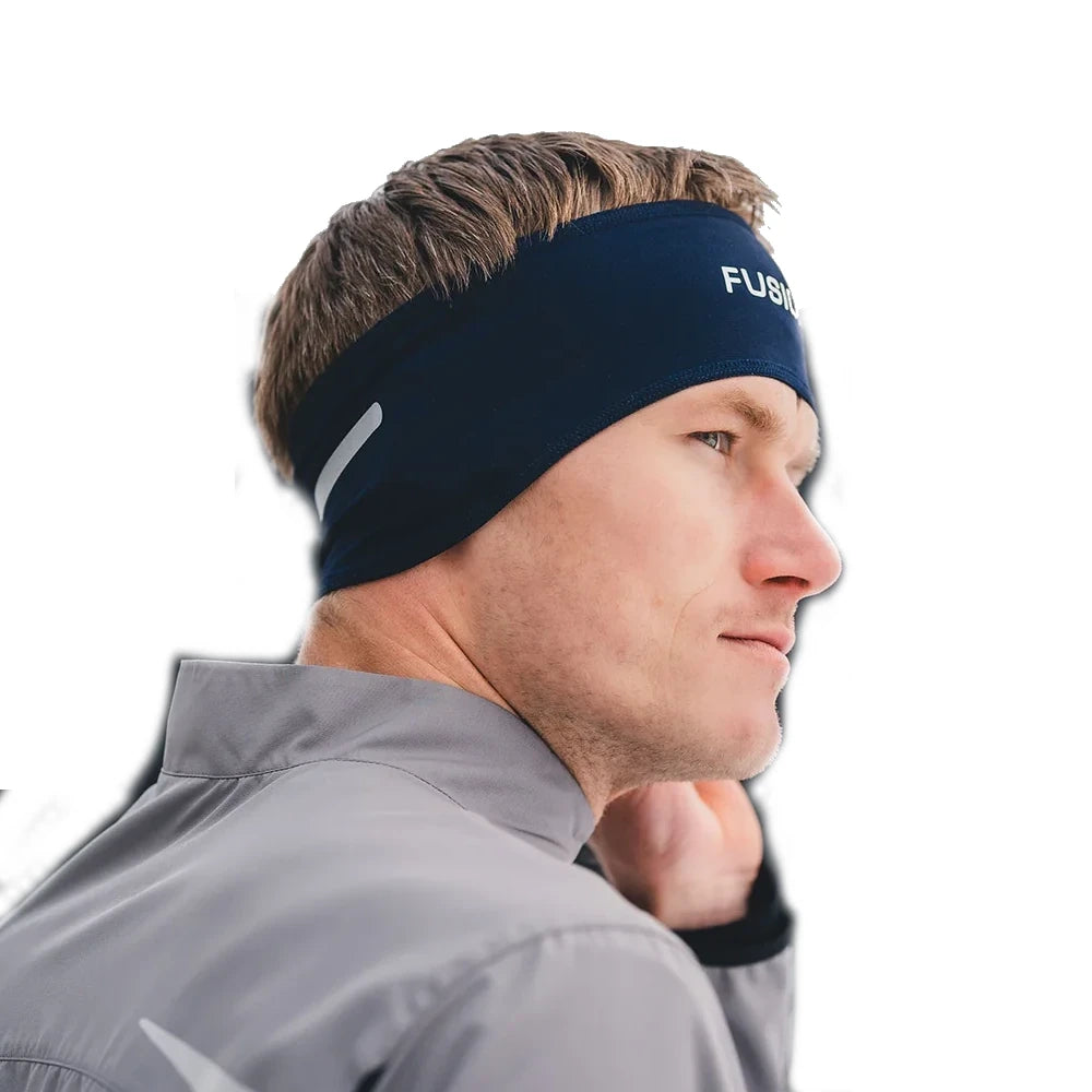 Fusion Run Headband - Night Blue set fra siden