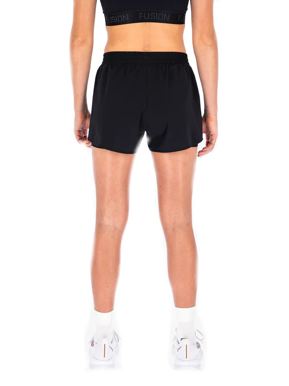 Fusion Womens Run Short - Black set bagfra