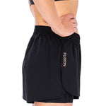 Fusion Womens Run Short - Black set fra siden