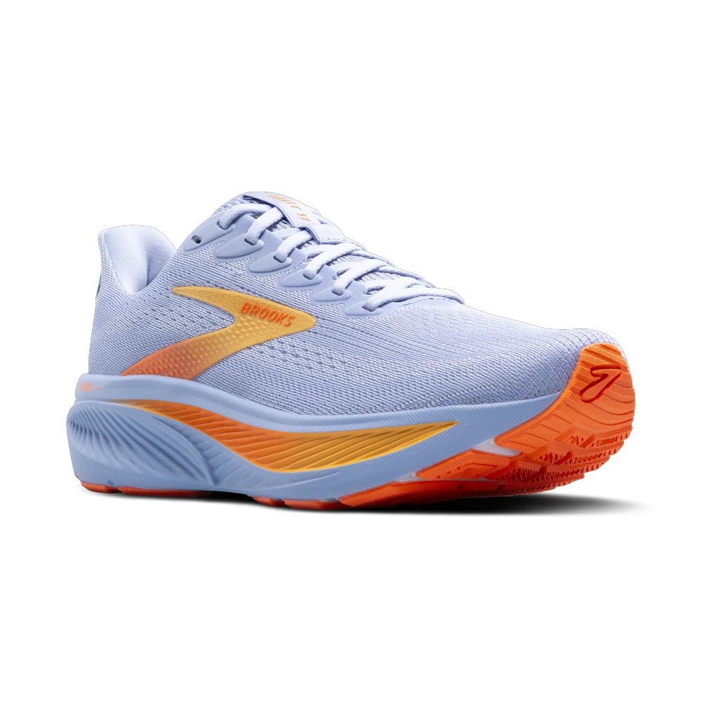 Brooks Ghost 17 Dame - Blue Heron/White/Orange - Endurance Sport