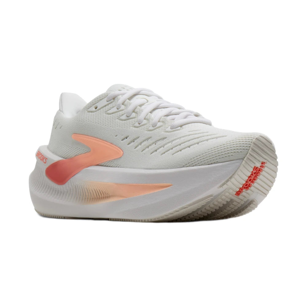 Brooks Glycerin Max 2 Dame - White/Coral/Peach - Endurance Sport